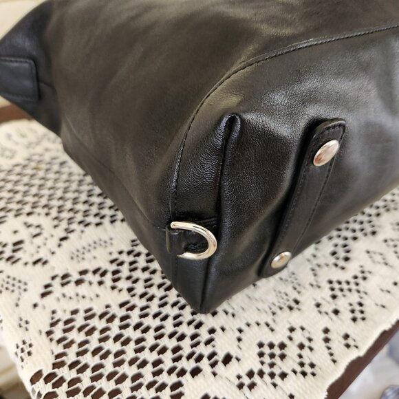 Euc Coach Ashley Black Leather Shoulder Bag Handbag - Picture 8 of 12